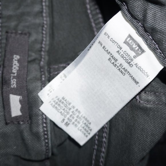LEVI'S 535 Leggings Gray Destroyed 5 Junior - Picture 8 of 9
